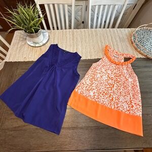 Banana Republic Tank Top Bundle Size S Sleeveless Blouse Lot Orange Purple